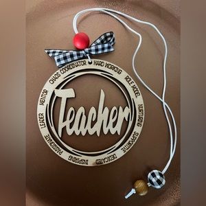 teacher car charm